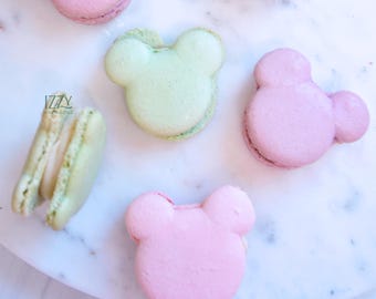 Pastel Mouse French Macarons - Choose your flavors -  Customized cookies Macarons