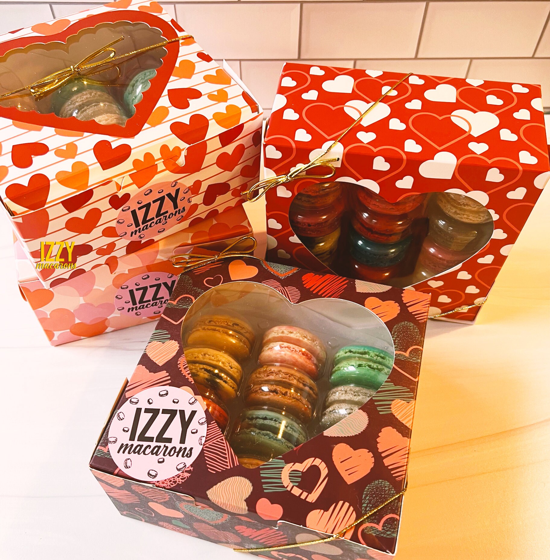 12 French Macarons Valentine's Box - Assorted/choose Your Flavor