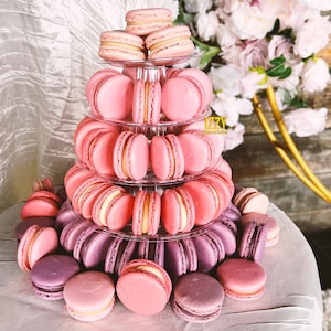 Macaron Tower - Macarons with Tower Stand included - BabyShower/Weddings/Birthday Party - Macaroons Tower