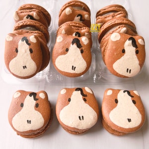 Horse Macarons - Farm Animals French Macarons 12 or 24 - Macarons - French Cookies - Animals cookies