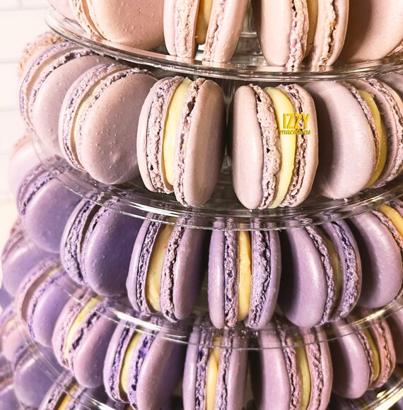 Purple Ombré Macaron Tower - 200 Macarons - Add String Lights