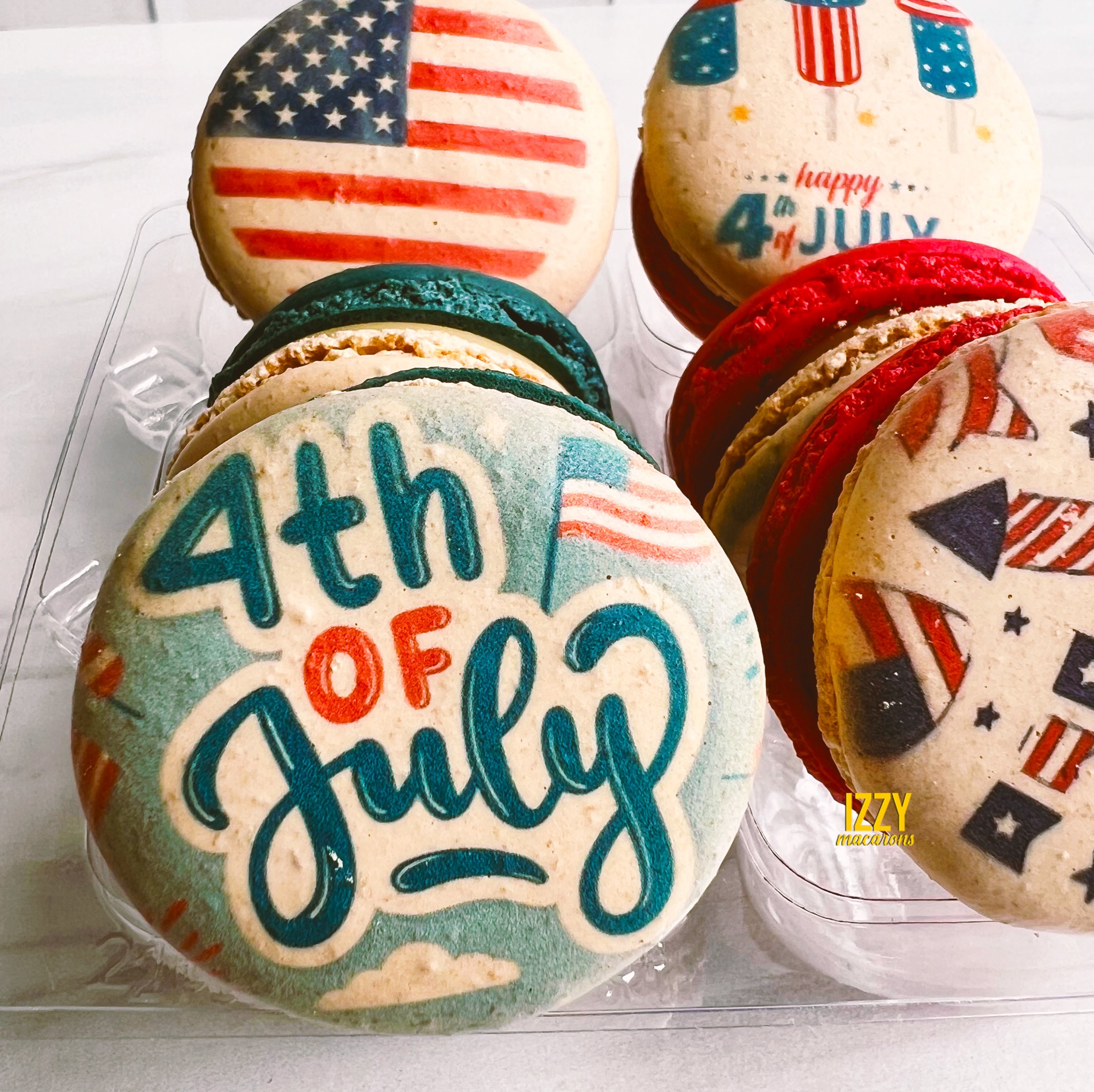 USA Macarons 4th of July French Macarons - Choose Your Flavors