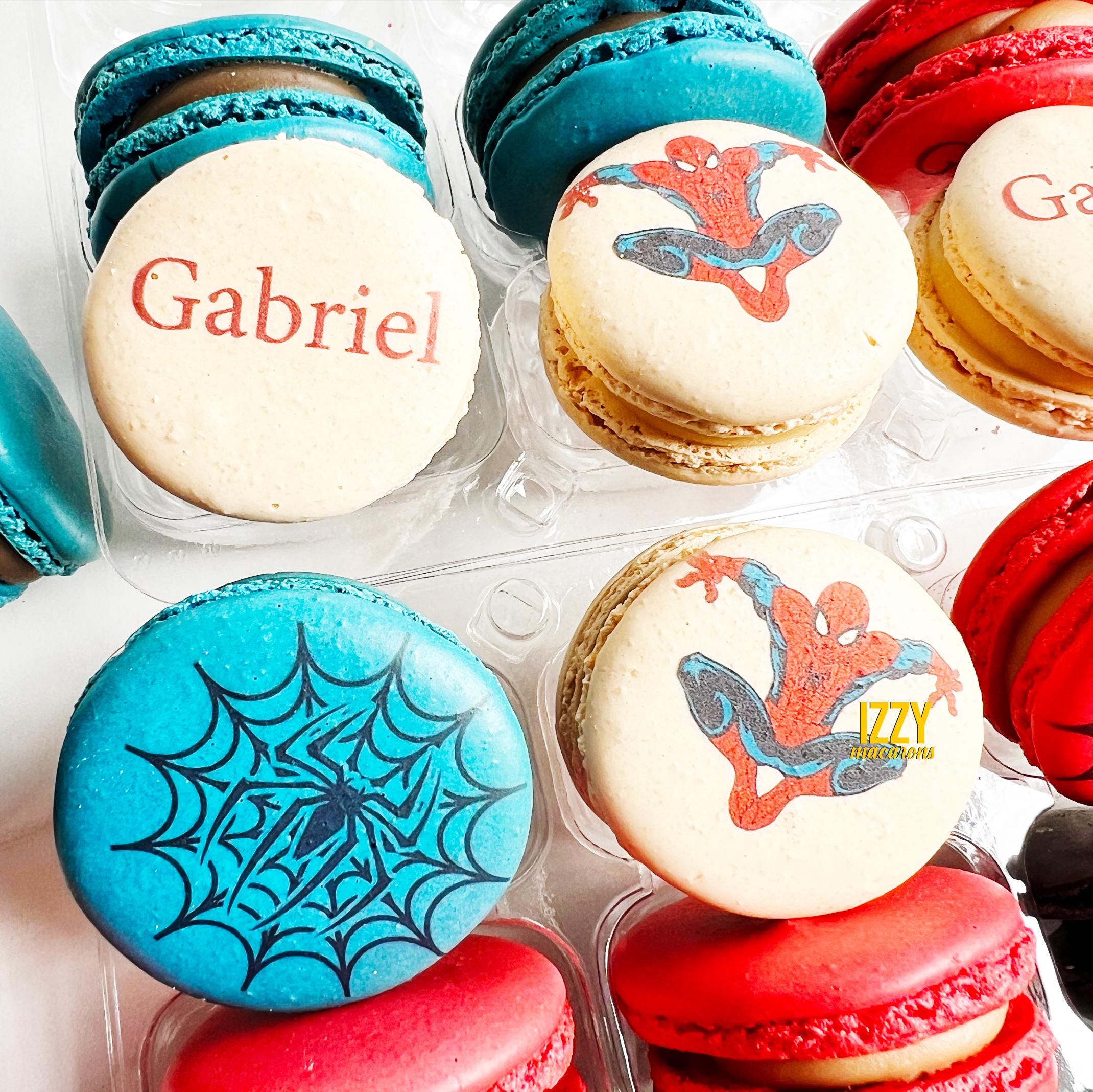 Spider French Macarons - 6,12 or 24 - Choose Your Flavors - Spider