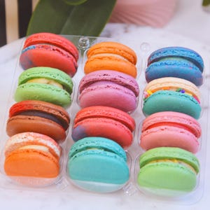12 Macaron Box - Assorted Flavors - Gifts - French Macaroons - ICE PACK included - Gluten Free - Fall Macarons- Macarons Box - Variety Pack