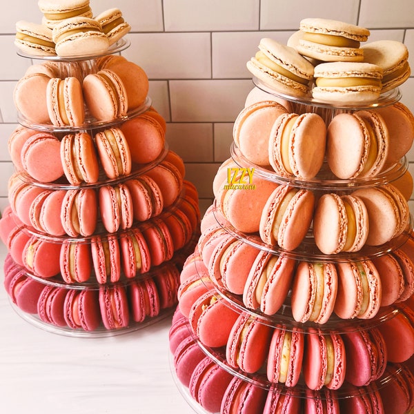 French Macaron Tower - Macarons with Tower Stand included - BabyShower/Weddings/Birthday Party - Macaroons Tower