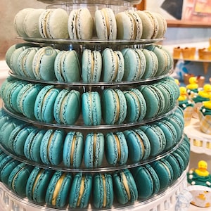 Blue French Macarons - White to Blue/Fading Macarons Pack - Baby Shower/ Wedding - It's a Boy - Cookies - Gluten-Free