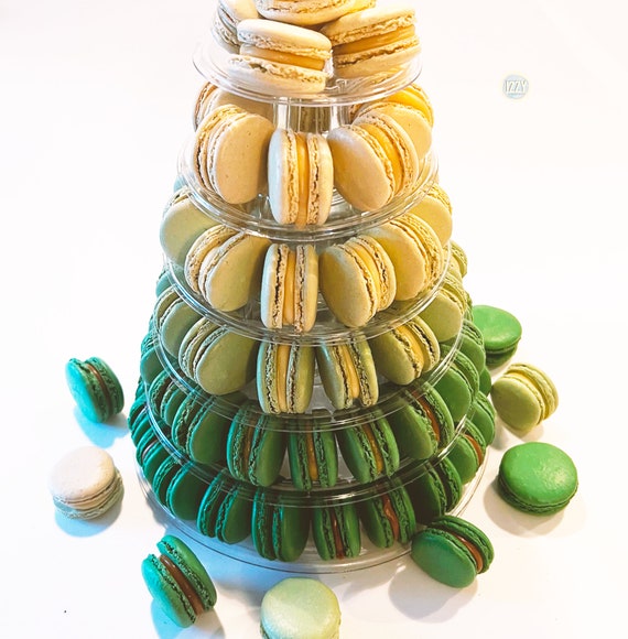 6 Tier Sage Green Ombré Macaron Tower - 78 Macarons - Add String