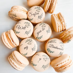 Will you be my Bridesmaid French Macarons - 6 - Bridesmaid Proposal Choose flavors Macaroons - Cookies Gifts Paris Macarons Cookies