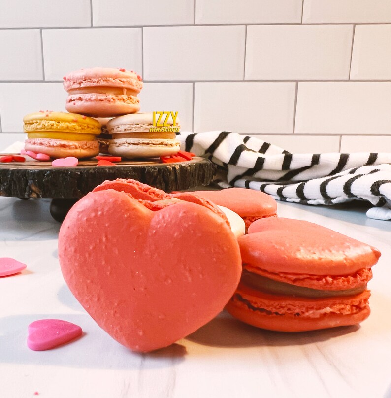Heart Shaped Macarons French Macarons Heart Box - Etsy