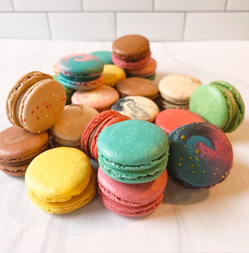 Izzy French Macarons Surprise me Flavors Assorted Standard Packaging Ice pack included Macaroons Spring/Easter Gifts Macarons image 7