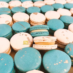 Customized your Colors Box French Macarons Gift - Choose your Colors/flavors - ICE PACK - Summer SAFE- Edible Macaroons - French Cookies