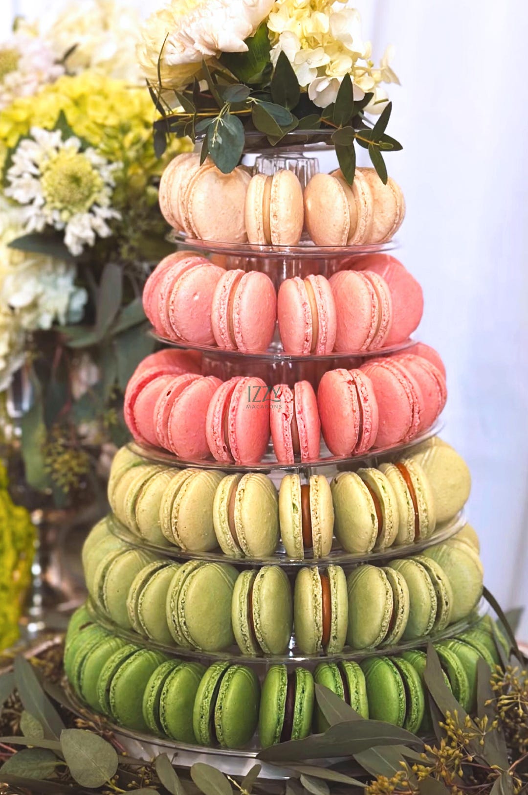 French Macaron Tower - Macarons Tower Stand Included - Babyshower