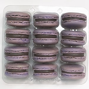 Lavender French Macarons - 6.12 or 24 - French Lavender Purple Flavor Macaroons - Spring Macarons Gifts Macrons