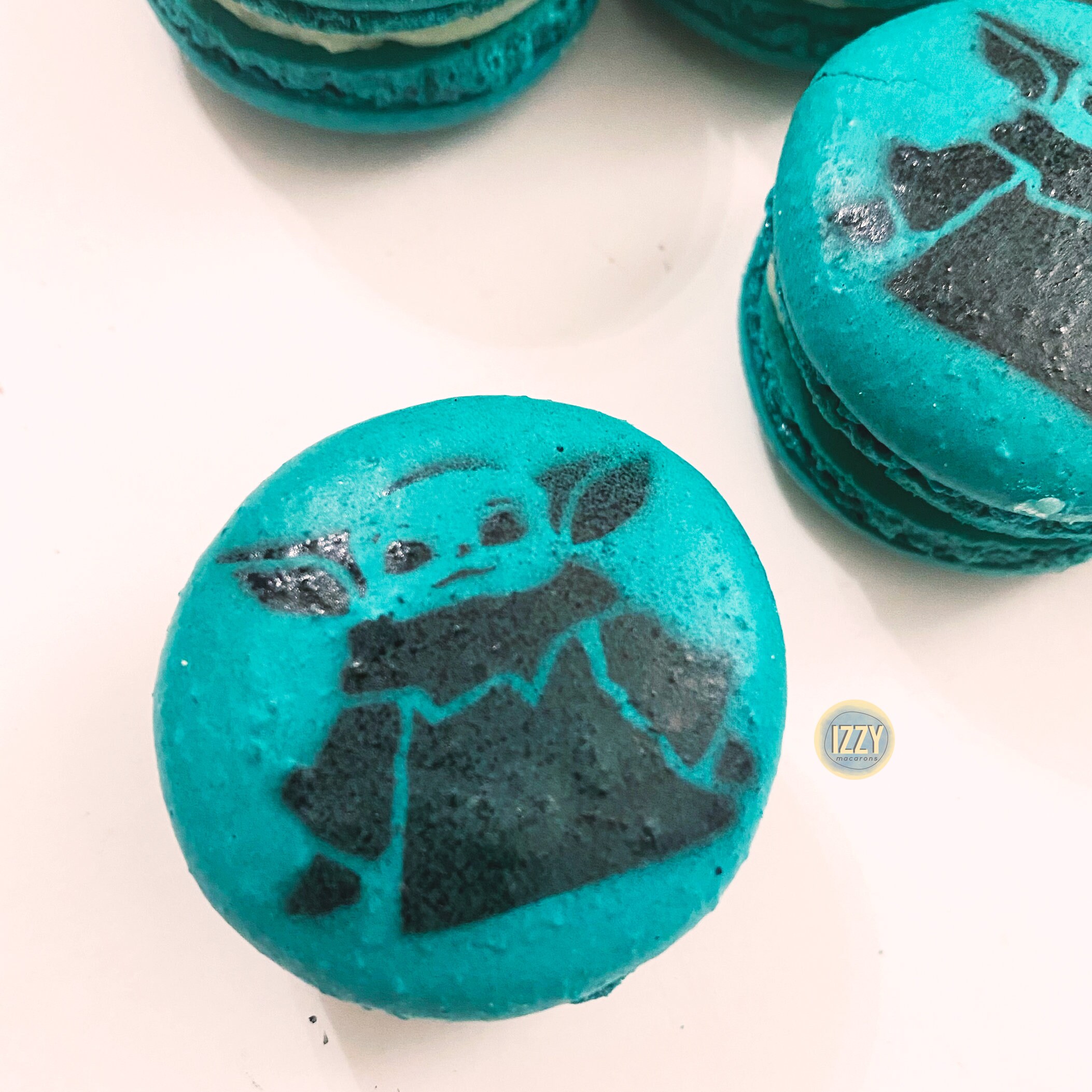 Blue French Macarons - 6.12 or 24 - Cheesecake Flavor Macaroons