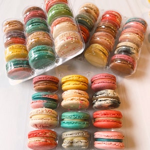 Izzy French Macarons Surprise me Flavors Assorted Standard Packaging Ice pack included Macaroons Spring/Easter Gifts Macarons image 5