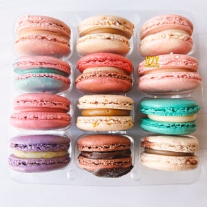 Assorted flavors of Macarons