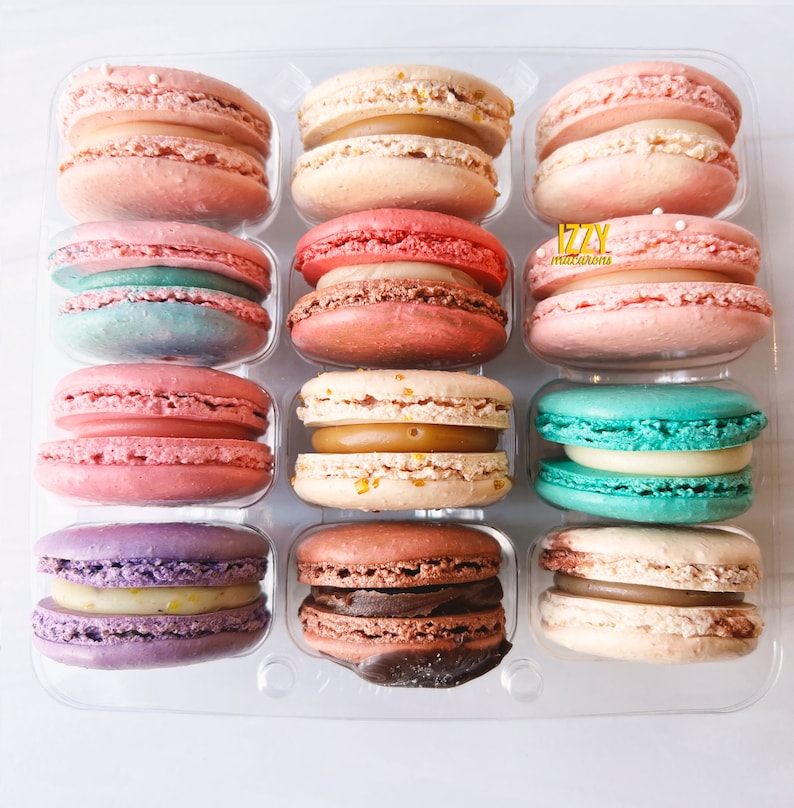 Assorted flavors of Macarons