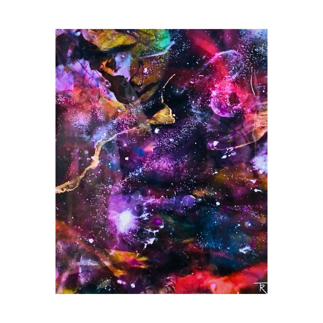 Galaxy Dream | Abstract Galaxy Art Print | Epoxy Inspired Cosmic ...