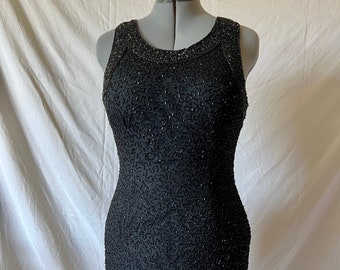 Vestido de cóctel Lawrence Kazar de los años 80/90 / Vintage