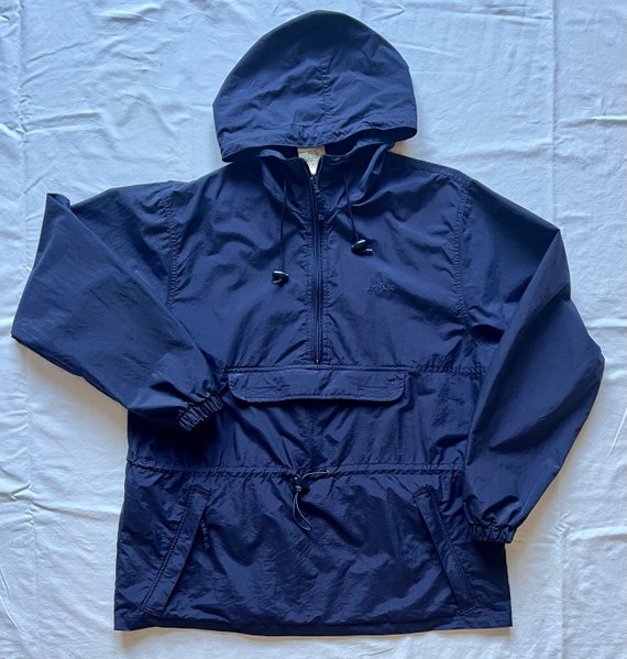 Vintage LL Bean Rain Jacket Pullover Quarter Zip With Pockets Etsy
