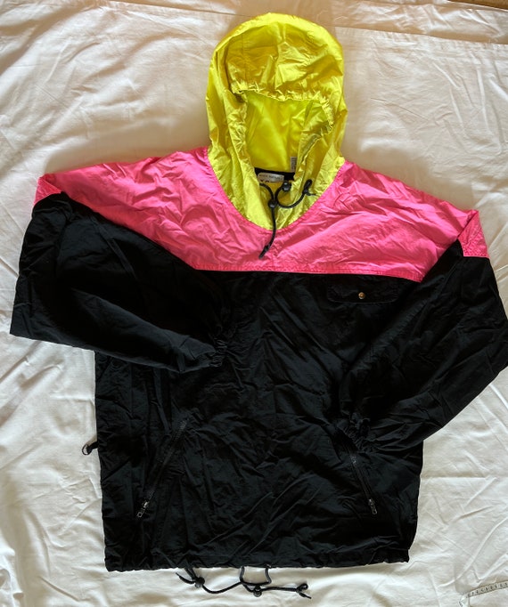 Yellow windbreaker deals from pink