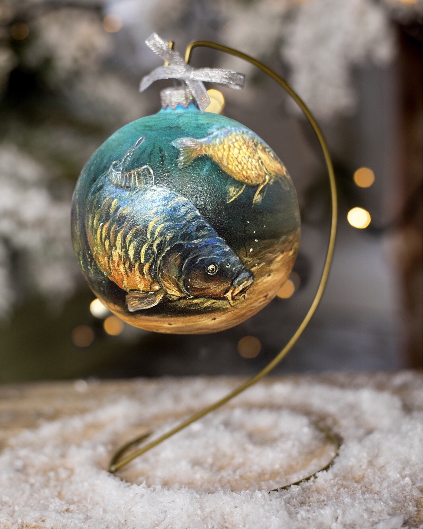 Fisherman Gift Christmas Gift for a Fisherman Painting Glass Etsy
