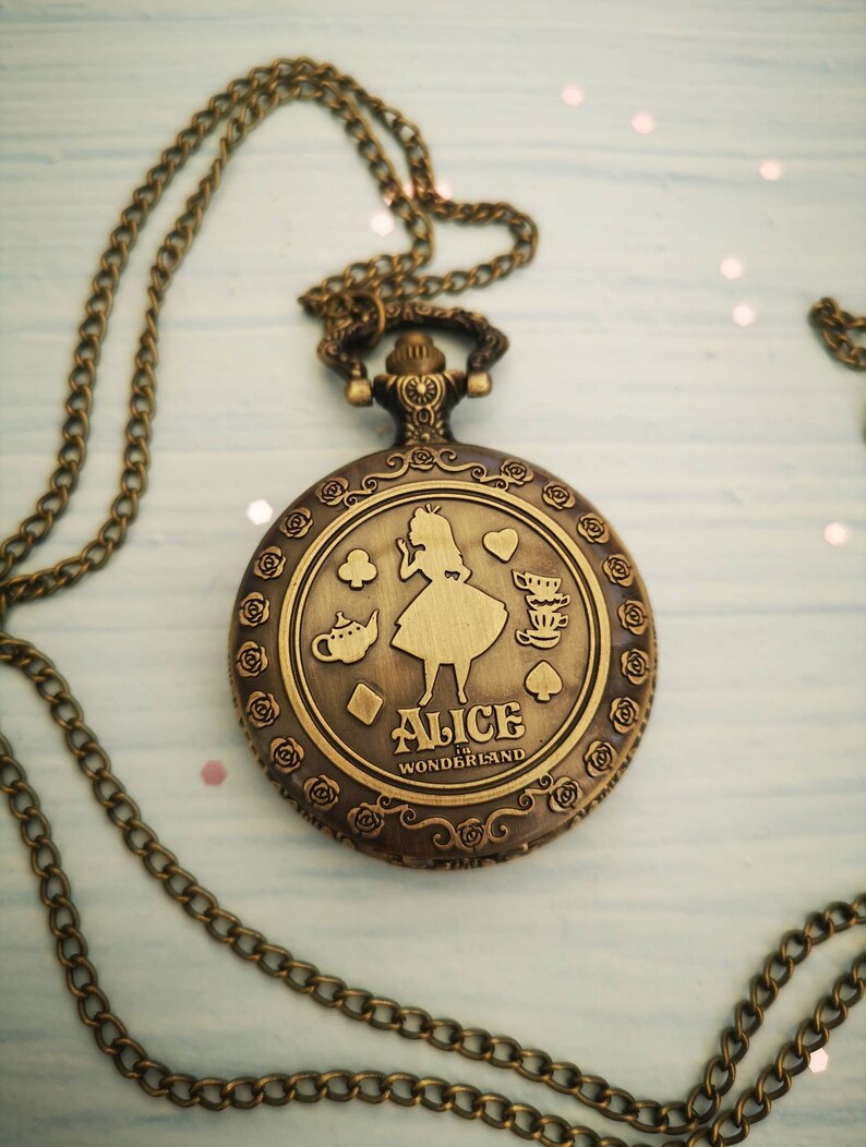 pocket watch alice in wonderland
