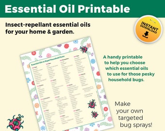 Essential Oil Printable, Essential Oil Journal, Binder Page, Essential Oil Benefits