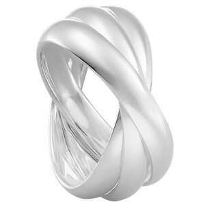 Triple Silver Ring Shiny Massive Wide Sterling Silver 925 - Etsy 