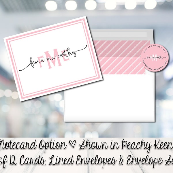 Fiona Notecards & Envelope Seals | Personalized Stationery | Personalized Notecards and Labels | Notecards | Envelope Seals