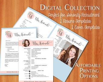 Sorority Resume Etsy