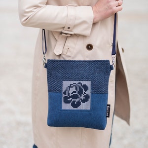 Borsa blu crossbody, borsa rosa, borse per donne