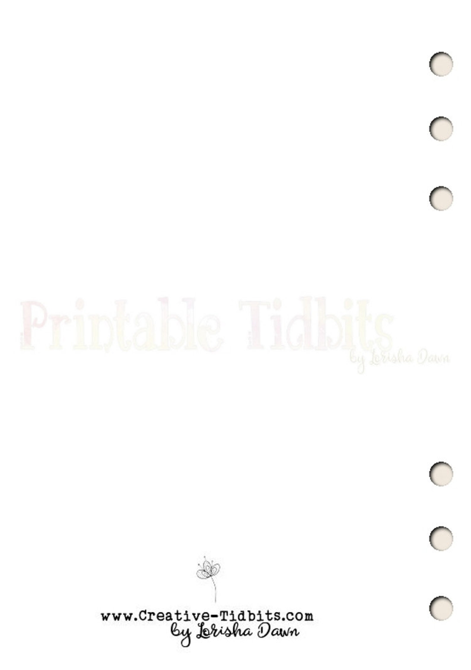Printable Personal Rings Insert Printable Rings Insert | Etsy