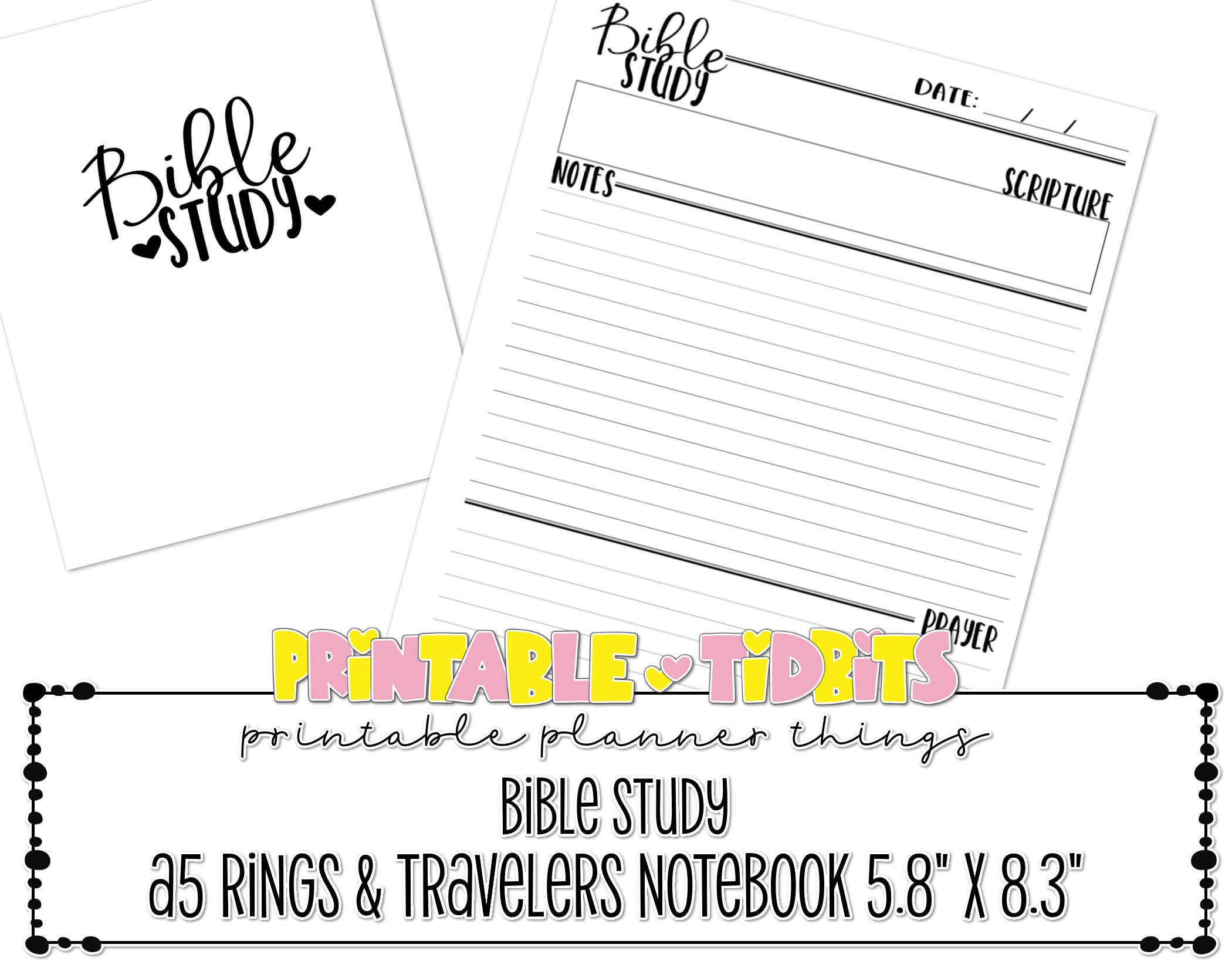 Printable Bible Study Planner Insert for a5 Rings and | Etsy