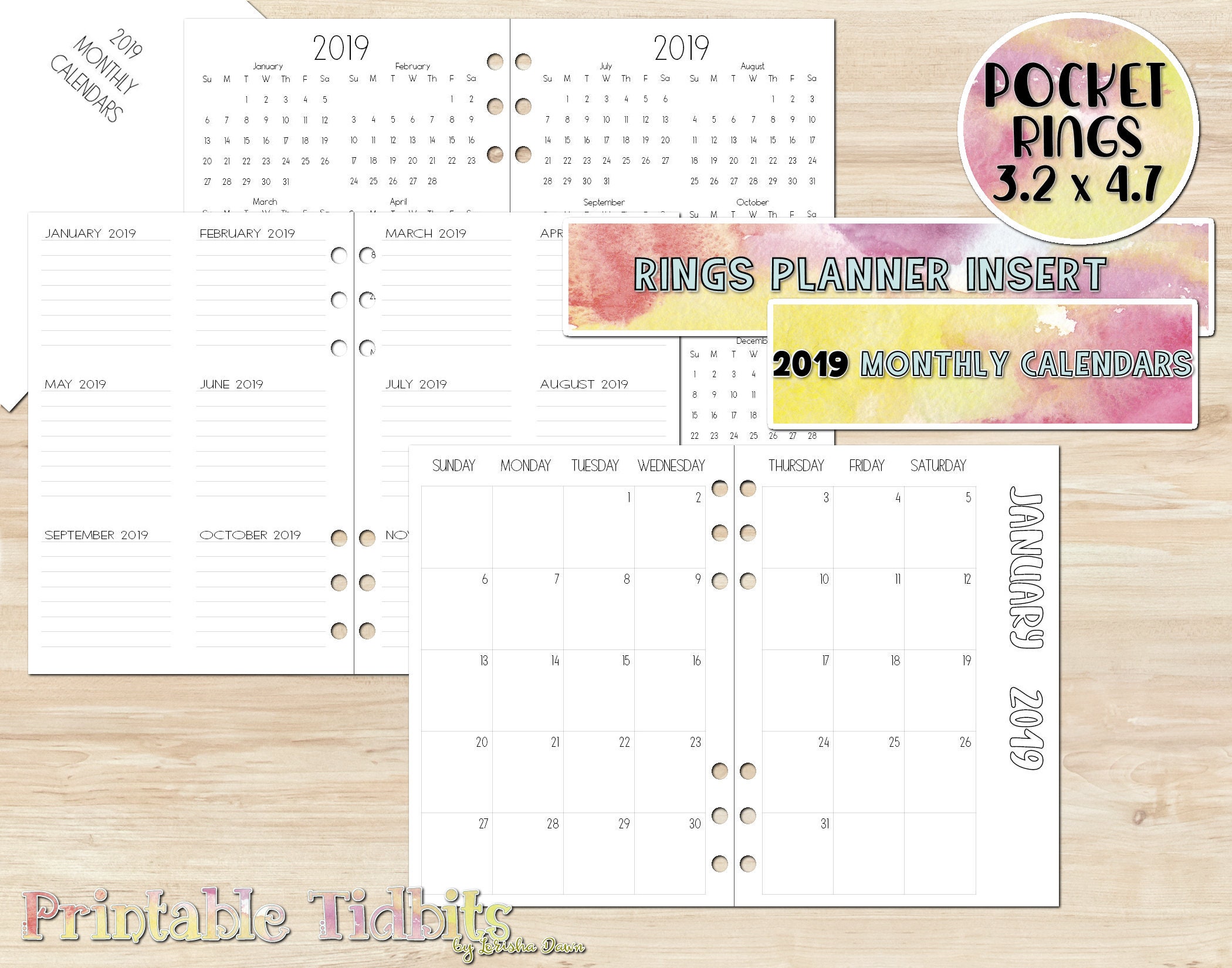 Pocket 2019 Planner Add - 2019 Calendar - Printable Pocket Planner Add photograph regarding Printable Pocket Calendar identified as Pocket 2019 Planner Include - 2019 Calendar - Printable Pocket Planner Increase
