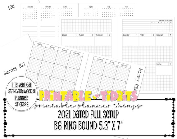 Single Page Printable B6 Rings Planner Insert Pdf Download Year At A Single Page Printable B6 Rings Planner Insert Pdf Download Year At A