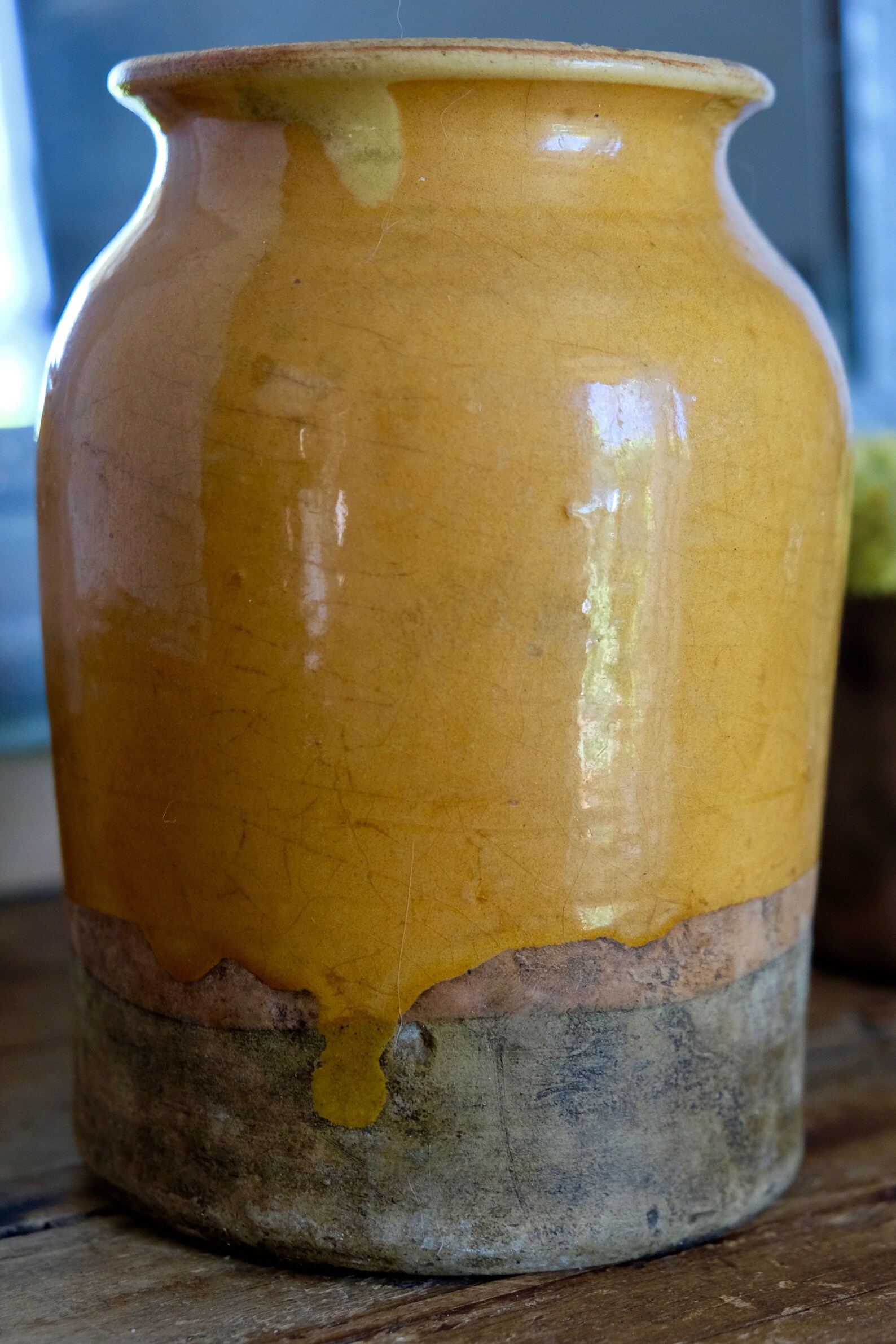 Antique grease pot Provence pottery earth varnished yellow Etsy