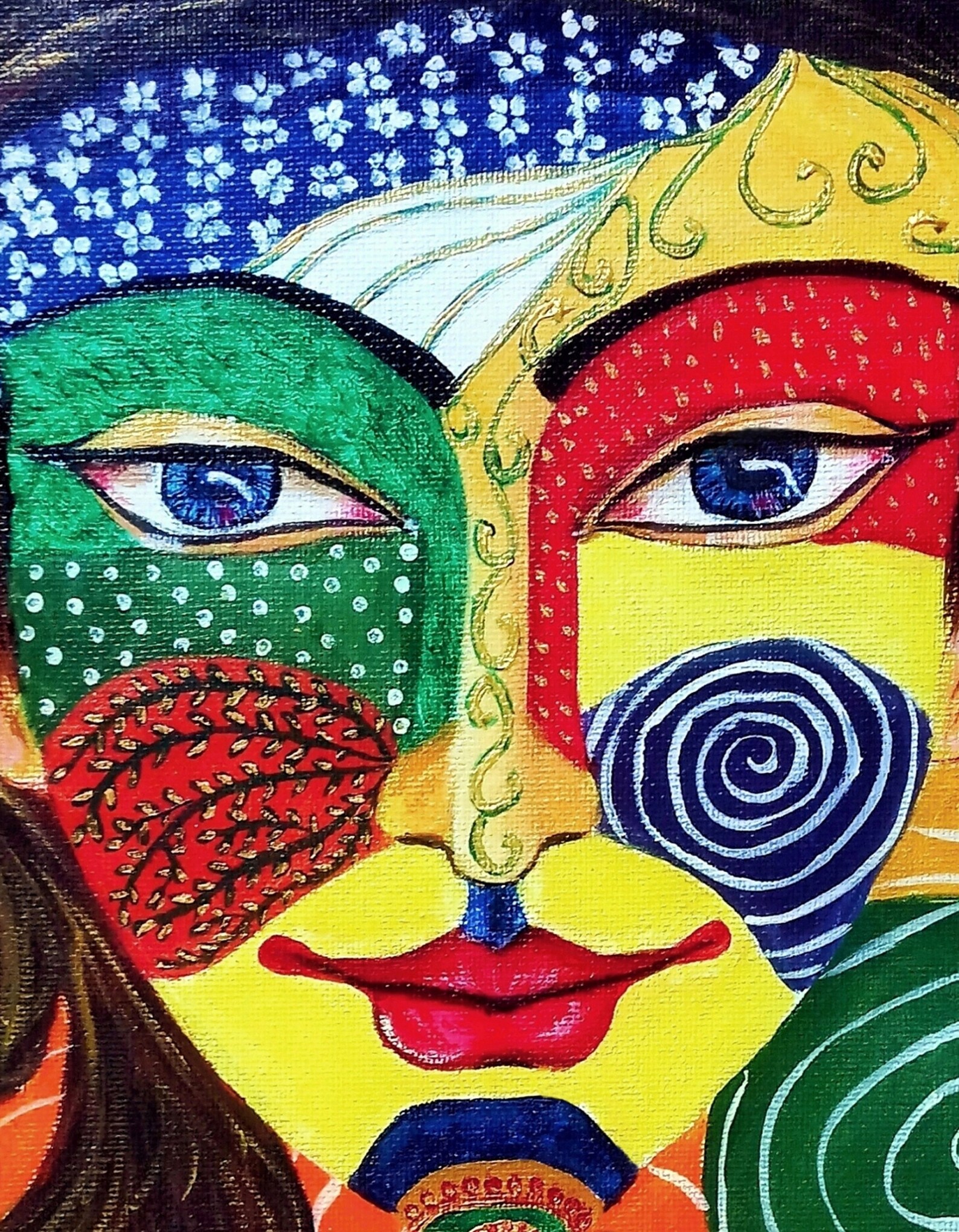 Original abstract painting on canvas woman acrylic painting Etsy