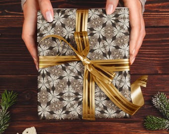 Papel de regalo Kalf Naturaleza muerta, estampado de estrella plateada barroca holandesa