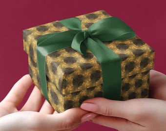 Papel de regalo Kalf Naturaleza muerta, diseño de molinillo dorado barroco holandés
