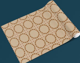 Papel de regalo con diseño de corona de arce, papel de regalo de arte japonés, sofisticado estampado otoñal, hecho a medida.
