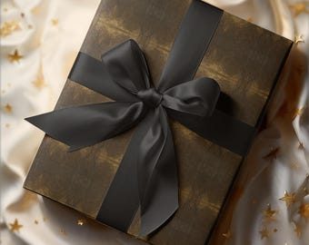 Papel de regalo Bosque de Barbizon, Papel de regalo Dark Academia, Estilo pictórico melancólico, Hecho a pedido
