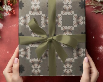 Papel de regalo con estampado de azulejos "Pollitos de nieve", lámina del maestro holandés del Rijksmuseum