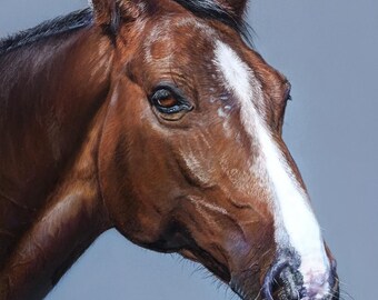 Custom Horse Portrait: Handmade Equestrian Art from Photo