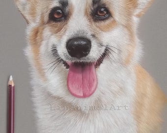 Ritratto di animale domestico personalizzato disegnato a mano - Arte pastello personalizzata