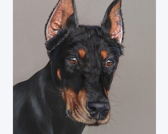 Ritratto personalizzato di un animale domestico: ritratto di cane pastello disegnato a mano, arte murale personalizzata