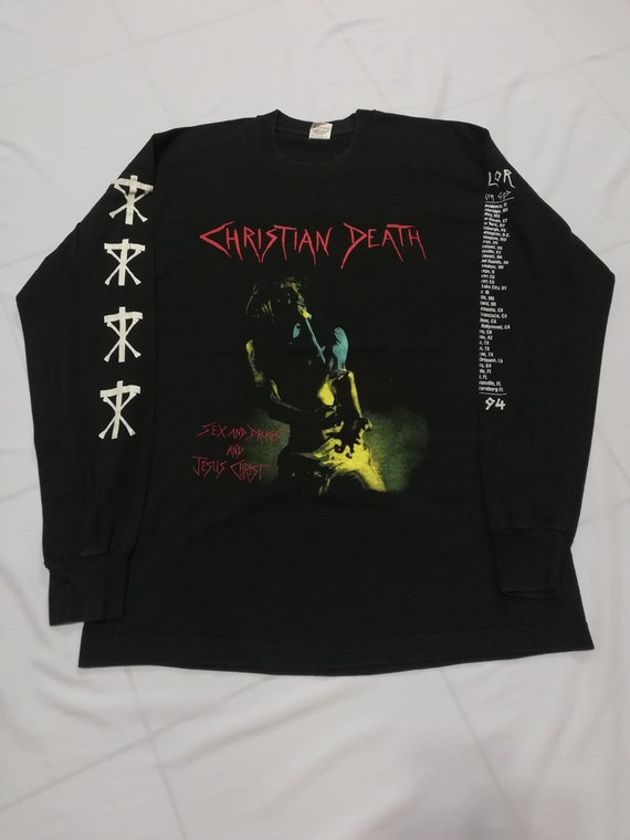 Vintage Christian Death 90s Rare Long Sleeve Rock Metal Death 