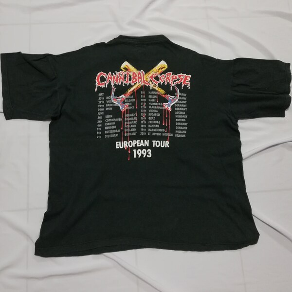 Vintage Cannibal Corpse 90s T-shirt/ Immolation / Incantation / Dismember / Death Metal / Entombed / Napalm Death