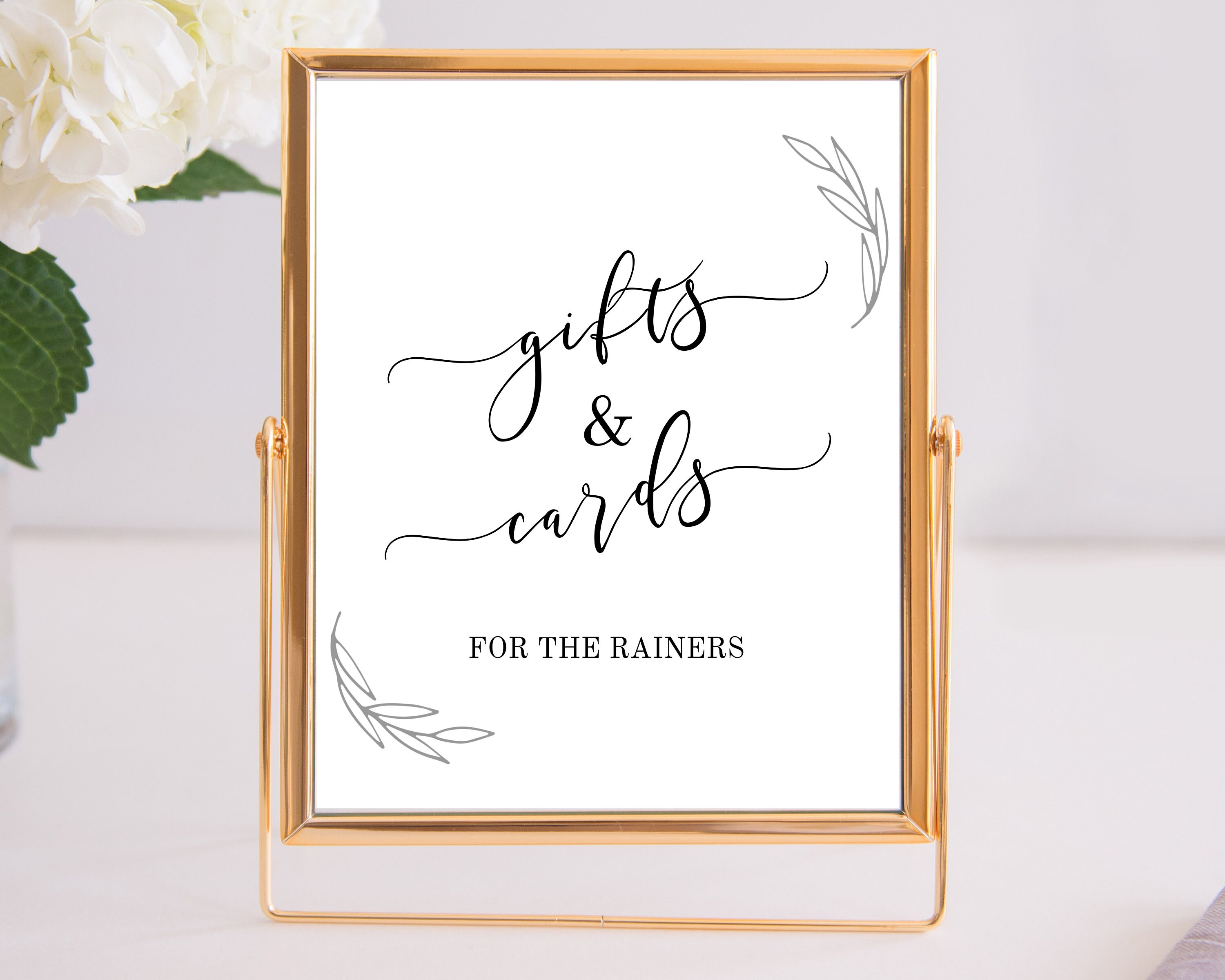 Wedding Cards Sign PRINTABLE TEMPLATE Wedding Signage | Etsy