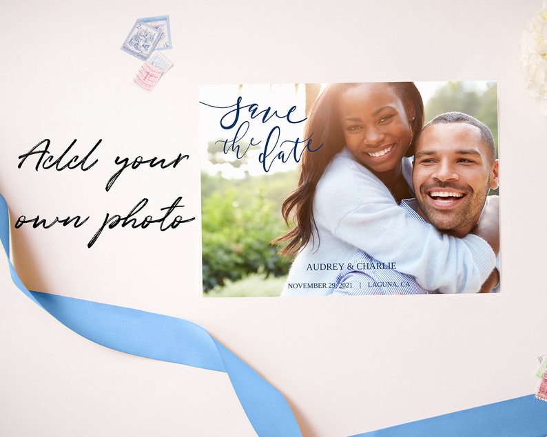 Save The Date Template PRINTABLE Personalized Save the Date Cards Save the Date Card Digital Download Save the Date Postcard